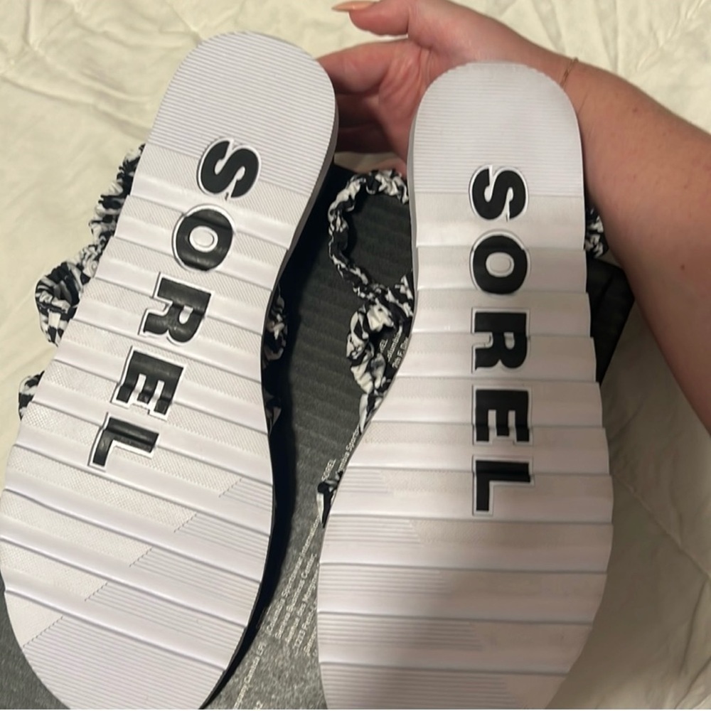 Sorel Ella II Ruched Ankle Strap Sandals Women 8 - Picture 5 of 5
